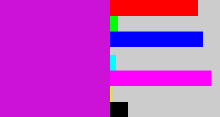 Hex color #cc12d7 - purple/pink