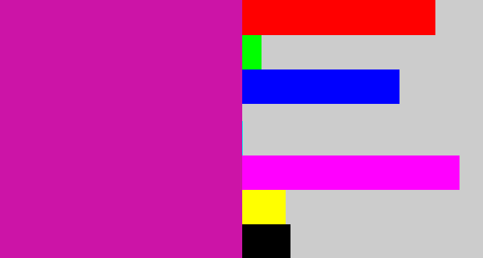 Hex color #cc14a7 - barney