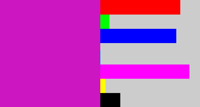 Hex color #cc16c2 - purple/pink