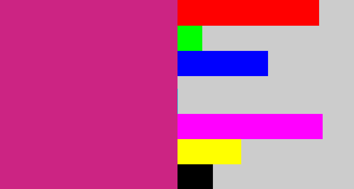 Hex color #cc2483 - darkish pink