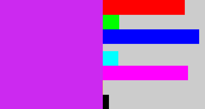 Hex color #cc29f0 - purple/pink