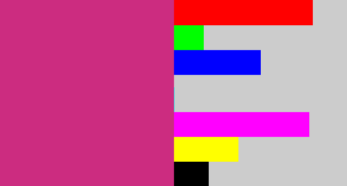 Hex color #cc2c80 - darkish pink