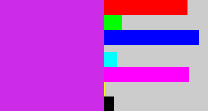 Hex color #cc2ce7 - purple/pink