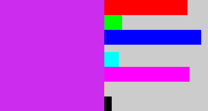 Hex color #cc2cee - purple/pink