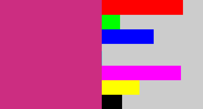 Hex color #cc2d81 - darkish pink