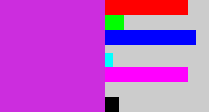 Hex color #cc2dde - purple/pink