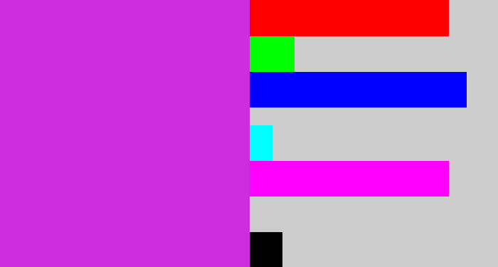 Hex color #cc2ddf - purple/pink