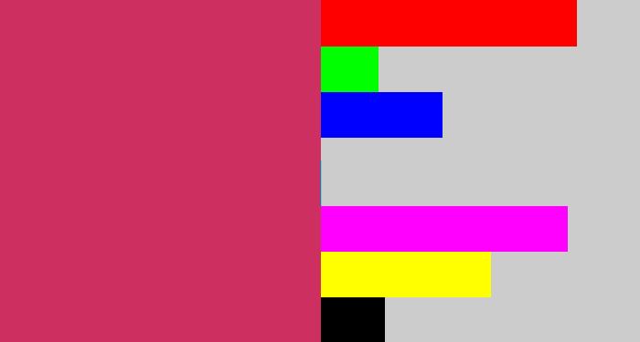 Hex color #cc2f60 - dark pink