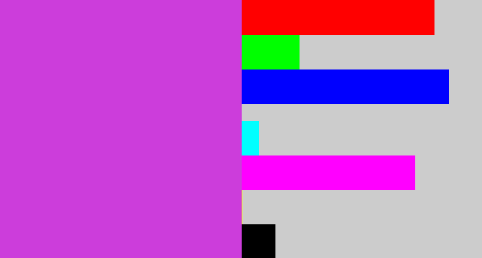 Hex color #cc3ddb - pinkish purple