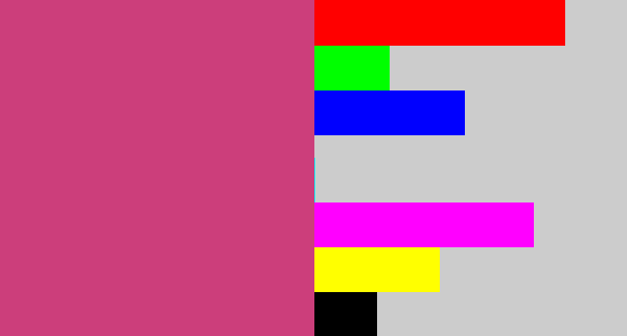 Hex color #cc3e7b - darkish pink