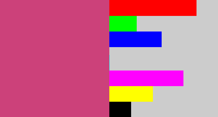Hex color #cc417a - dark pink