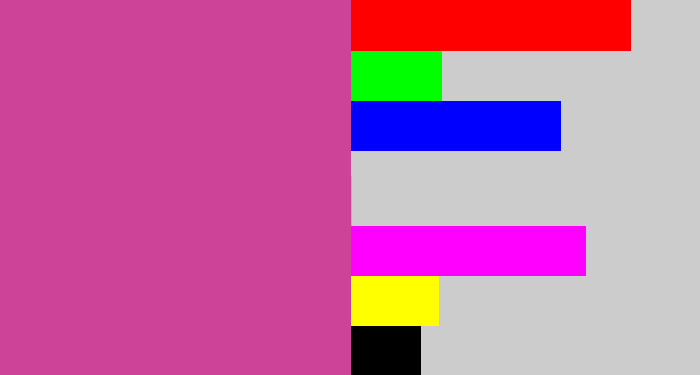 Hex color #cc4398 - darkish pink