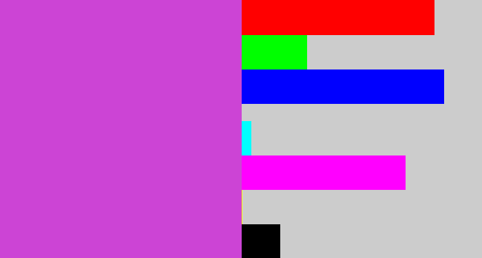 Hex color #cc44d5 - pinkish purple