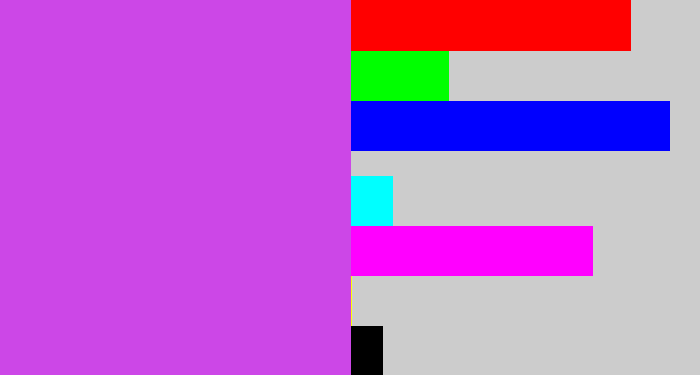 Hex color #cc47e7 - pinkish purple