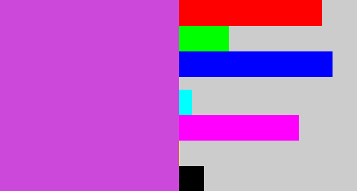 Hex color #cc48db - pinkish purple