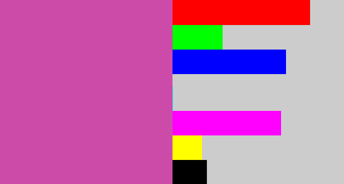 Hex color #cc4ba9 - purplish pink