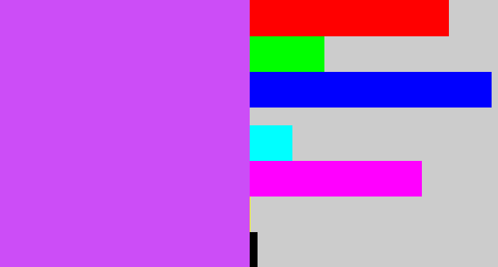 Hex color #cc4df7 - heliotrope