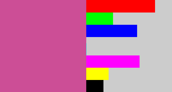 Hex color #cc4e96 - purplish pink