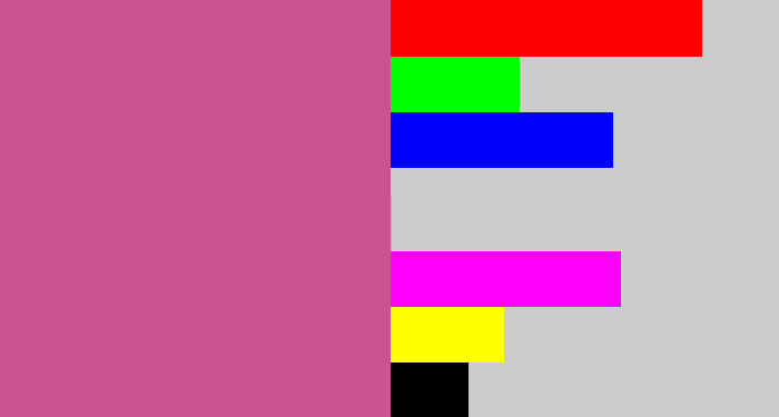 Hex color #cc5391 - darkish pink