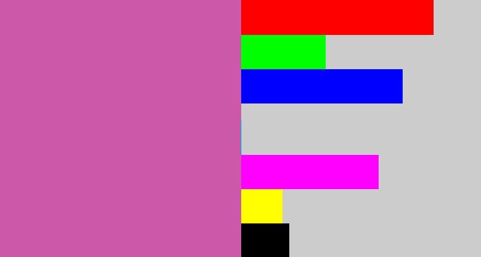 Hex color #cc58aa - purplish pink