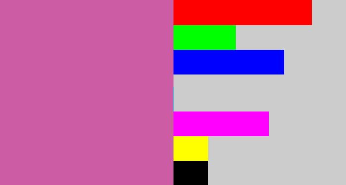 Hex color #cc5ca4 - purplish pink