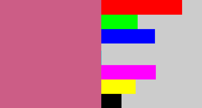Hex color #cc5d86 - pinkish