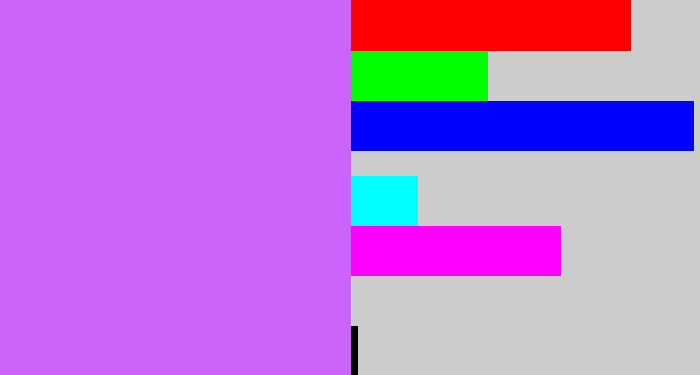 Hex color #cc64fb - bright lilac
