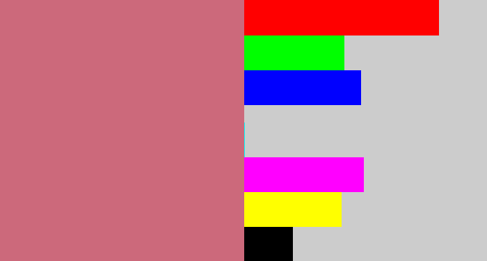 Hex color #cc697b - pinkish