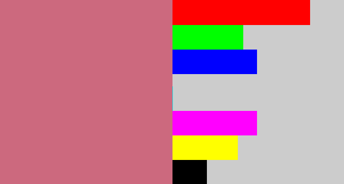 Hex color #cc697e - pinkish