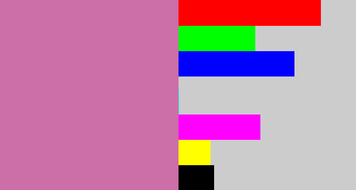 Hex color #cc6ea7 - pale magenta