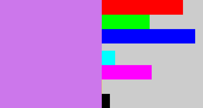 Hex color #cc77eb - light purple