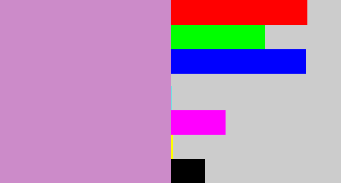 Hex color #cc8bc9 - lavender pink