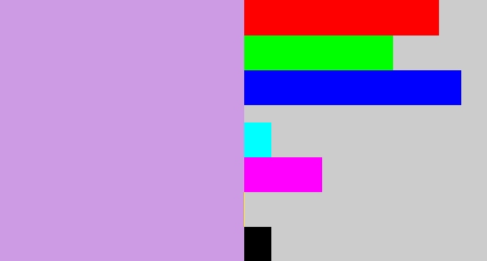Hex color #cc9be4 - lavender