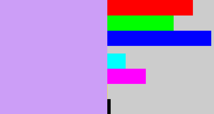 Hex color #cc9ef7 - baby purple