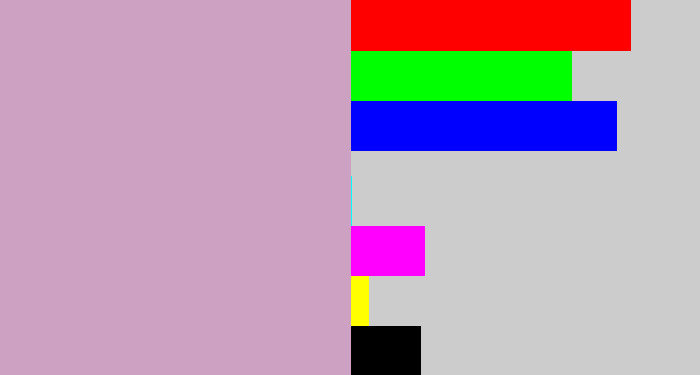 Hex color #cca1c1 - pinkish grey