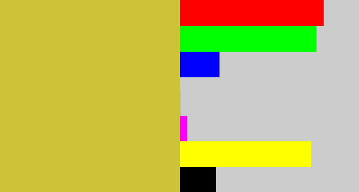 Hex color #ccc337 - sickly yellow