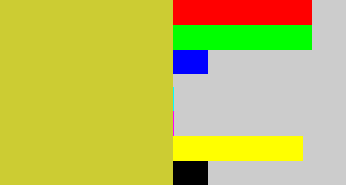 Hex color #cccc33 - sickly yellow