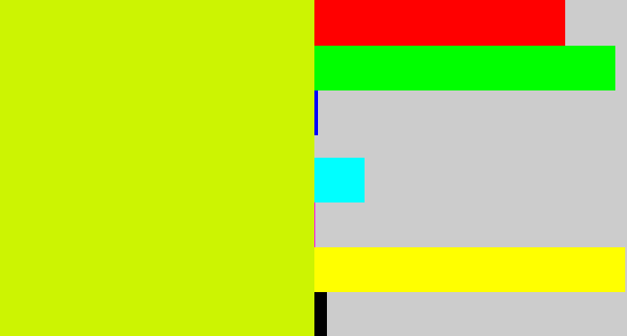 Hex color #ccf402 - greenish yellow
