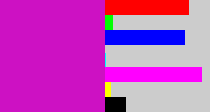 Hex color #cd11c3 - purple/pink