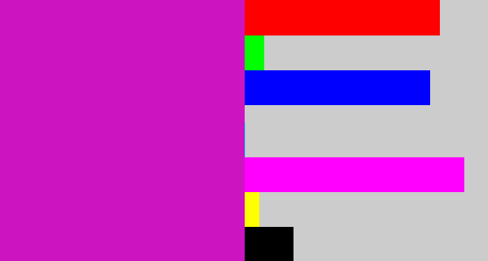 Hex color #cd14c1 - purple/pink