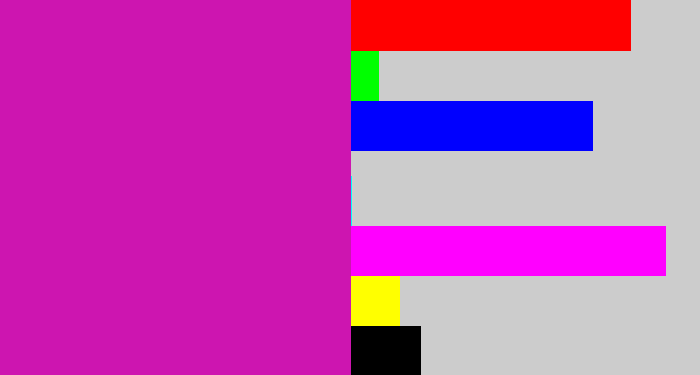 Hex color #cd15b0 - barney