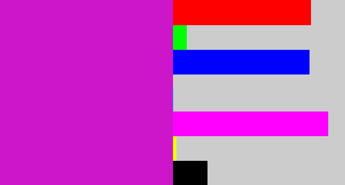 Hex color #cd15c9 - purple/pink