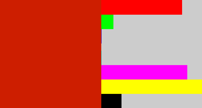 Hex color #cd1e00 - tomato red