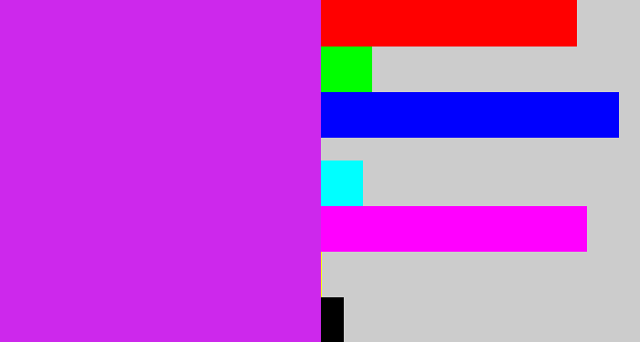 Hex color #cd28ec - purple/pink