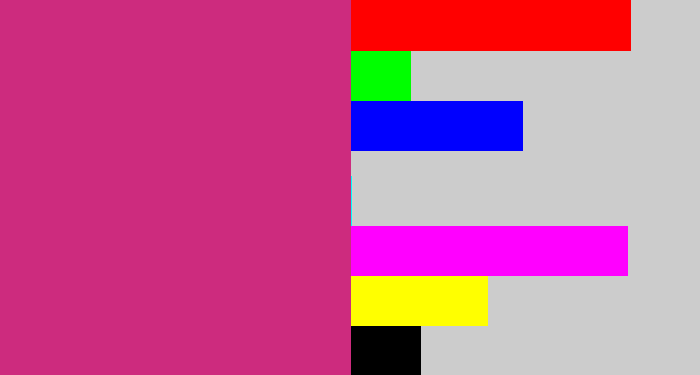 Hex color #cd2b7e - dark pink