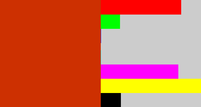 Hex color #cd3001 - brick orange