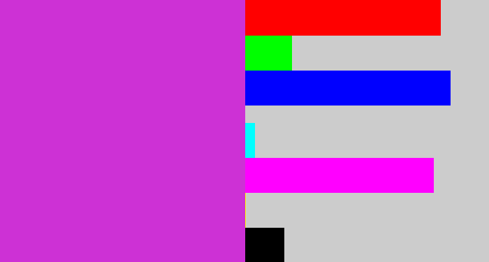Hex color #cd31d5 - purple/pink