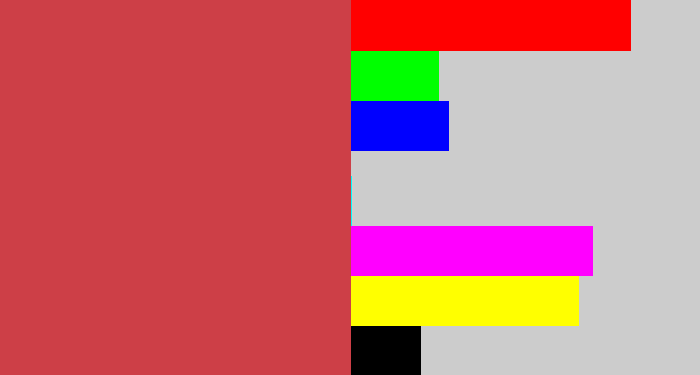 Hex color #cd3f47 - reddish