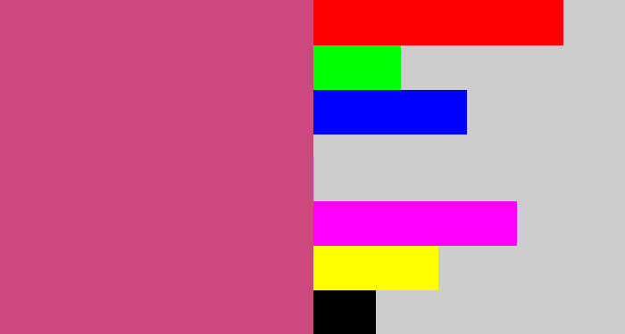 Hex color #cd487c - darkish pink