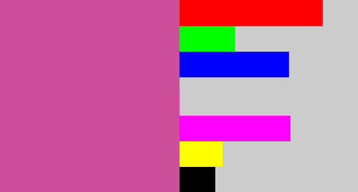 Hex color #cd4e9b - purplish pink
